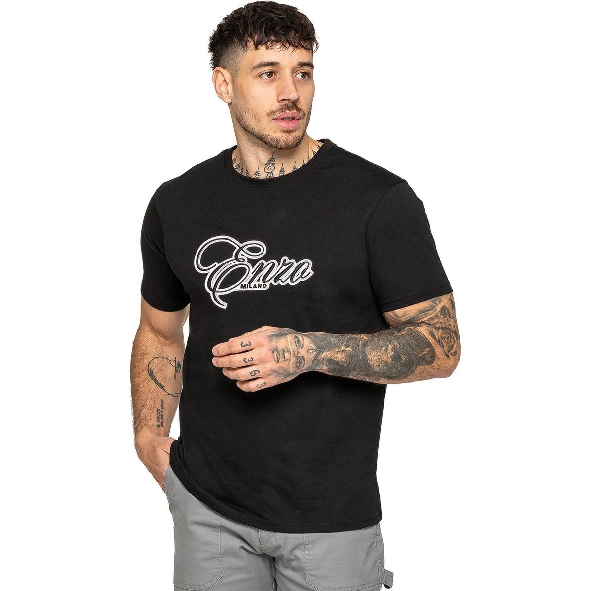 Herren T-Shirt mit Grafikprint und Rundhalsausschnitt