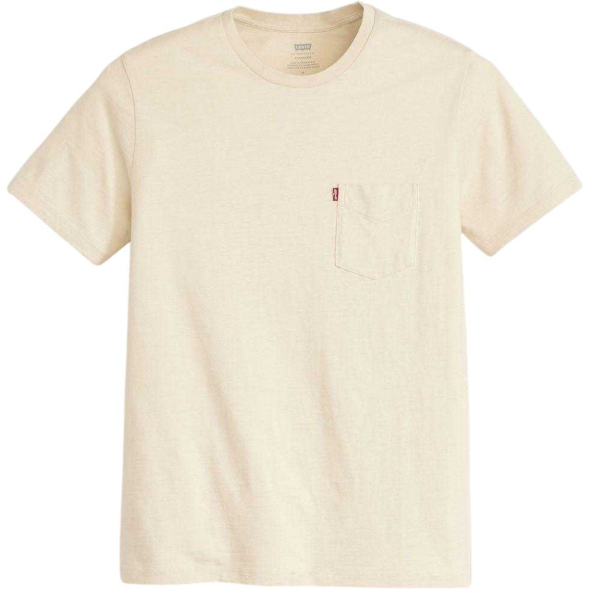 Klassisches T-Shirt mit Rundhalsausschnitt und Tasche