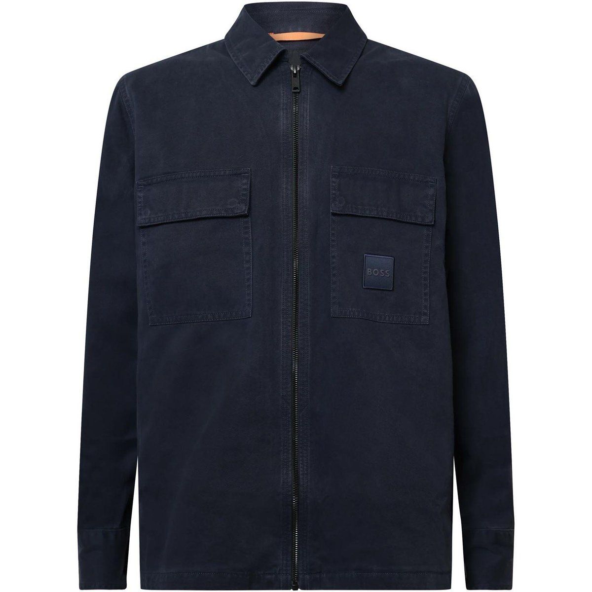 Herren Baumwoll-Overshirt mit Reißverschluss