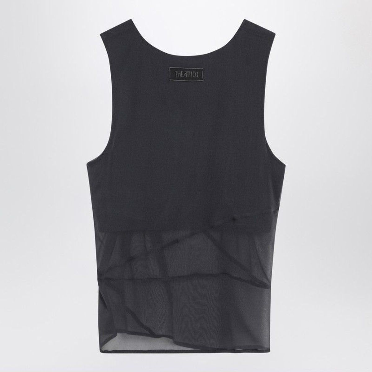 Schlankes Tanktop mit Mesh-Einsatz
