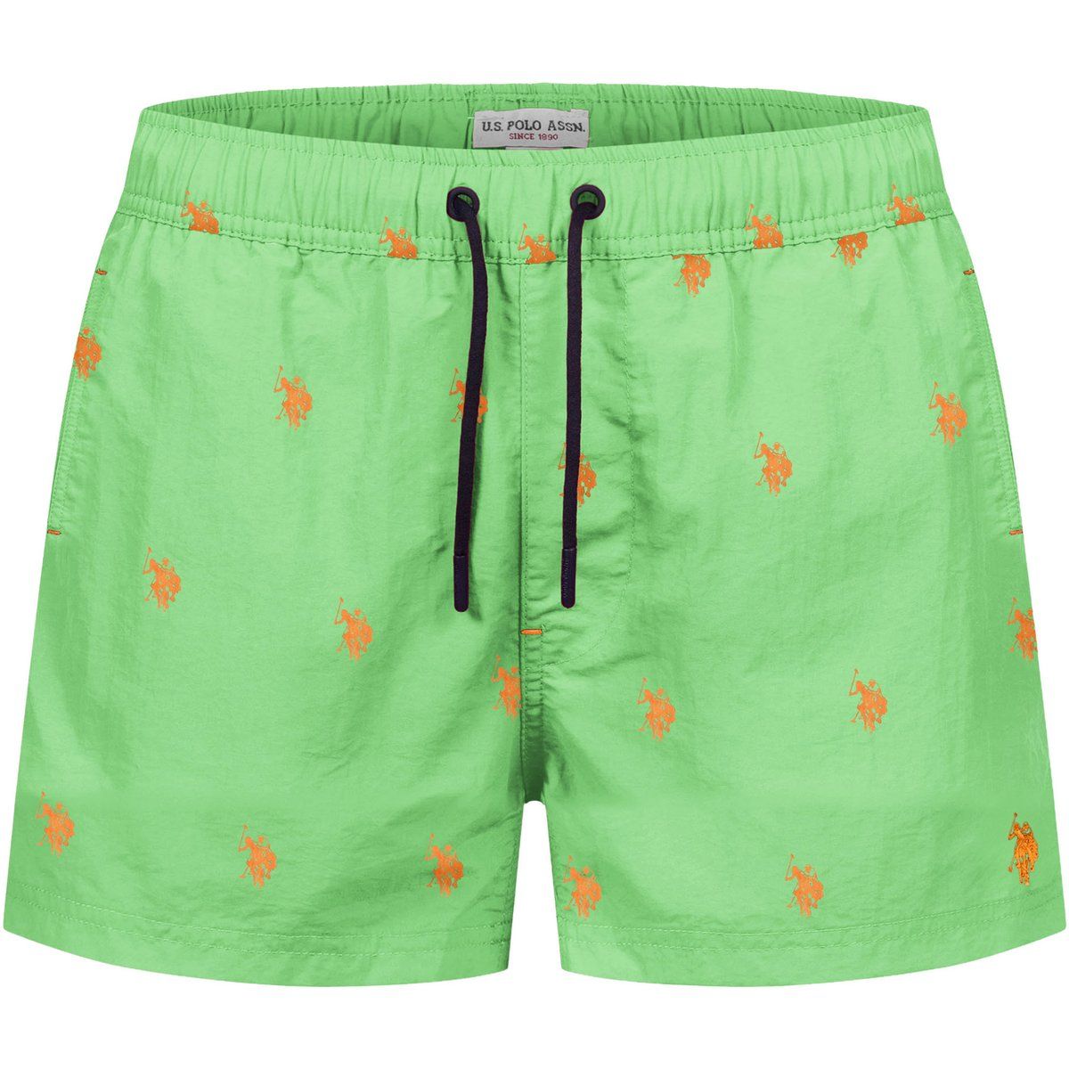 Herren Badeshorts mit Allover-Logo-Design