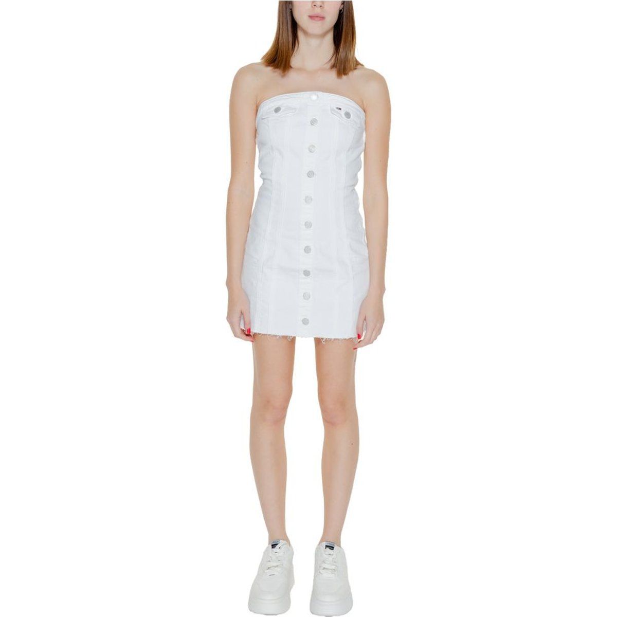 Denim-Minikleid mit Knopfleiste