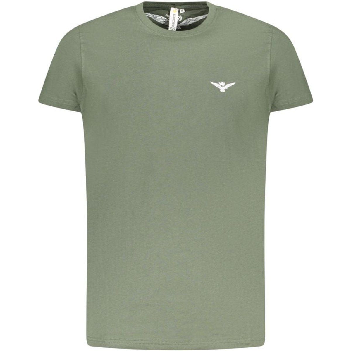Lässiges einfarbiges Baumwoll-T-Shirt mit Rundhalsausschnitt