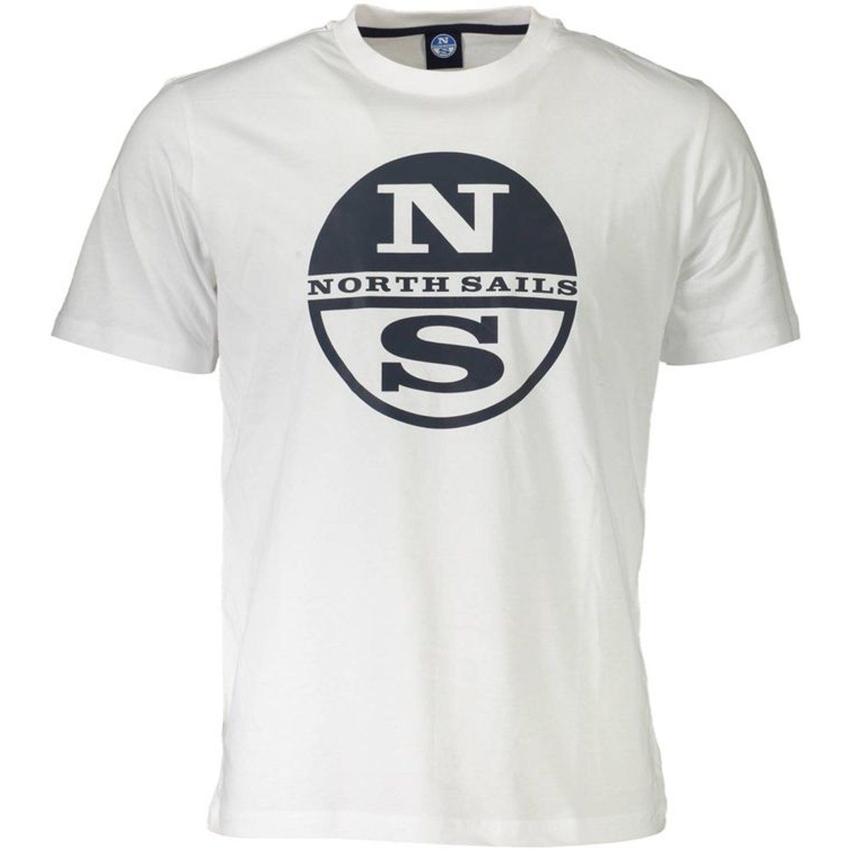 Klassisches weißes Baumwoll-Logo-T-Shirt