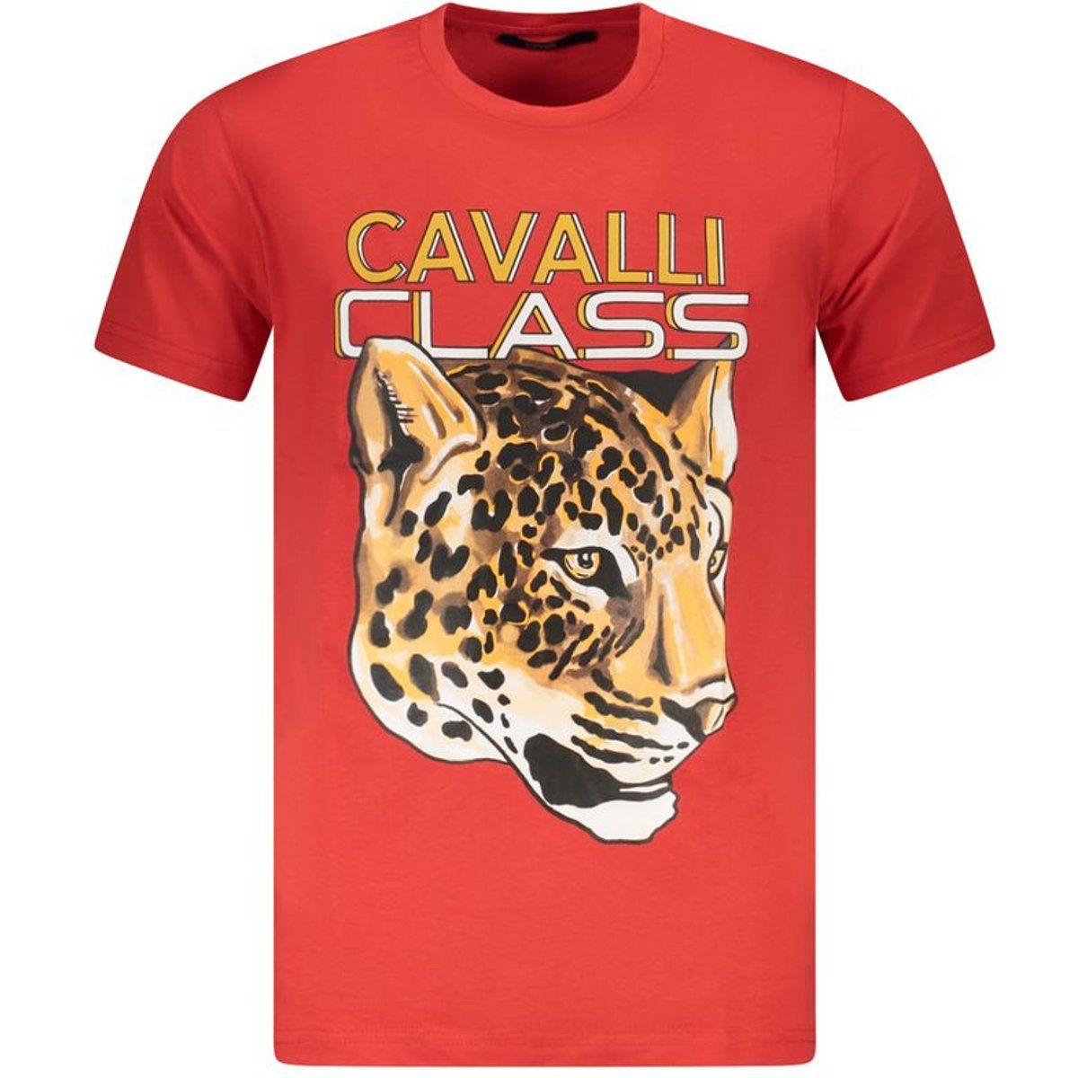 Grafik Leopard Print T-Shirt mit Rundhalsausschnitt