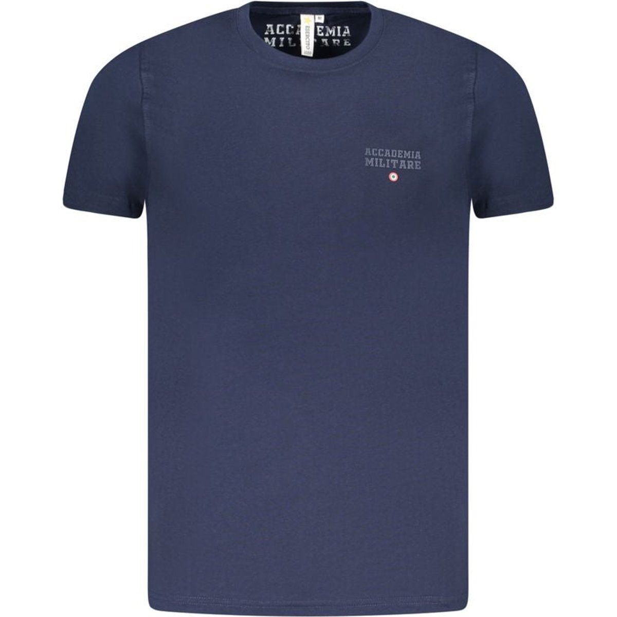 Herren Blaues Baumwoll-Logo-T-Shirt