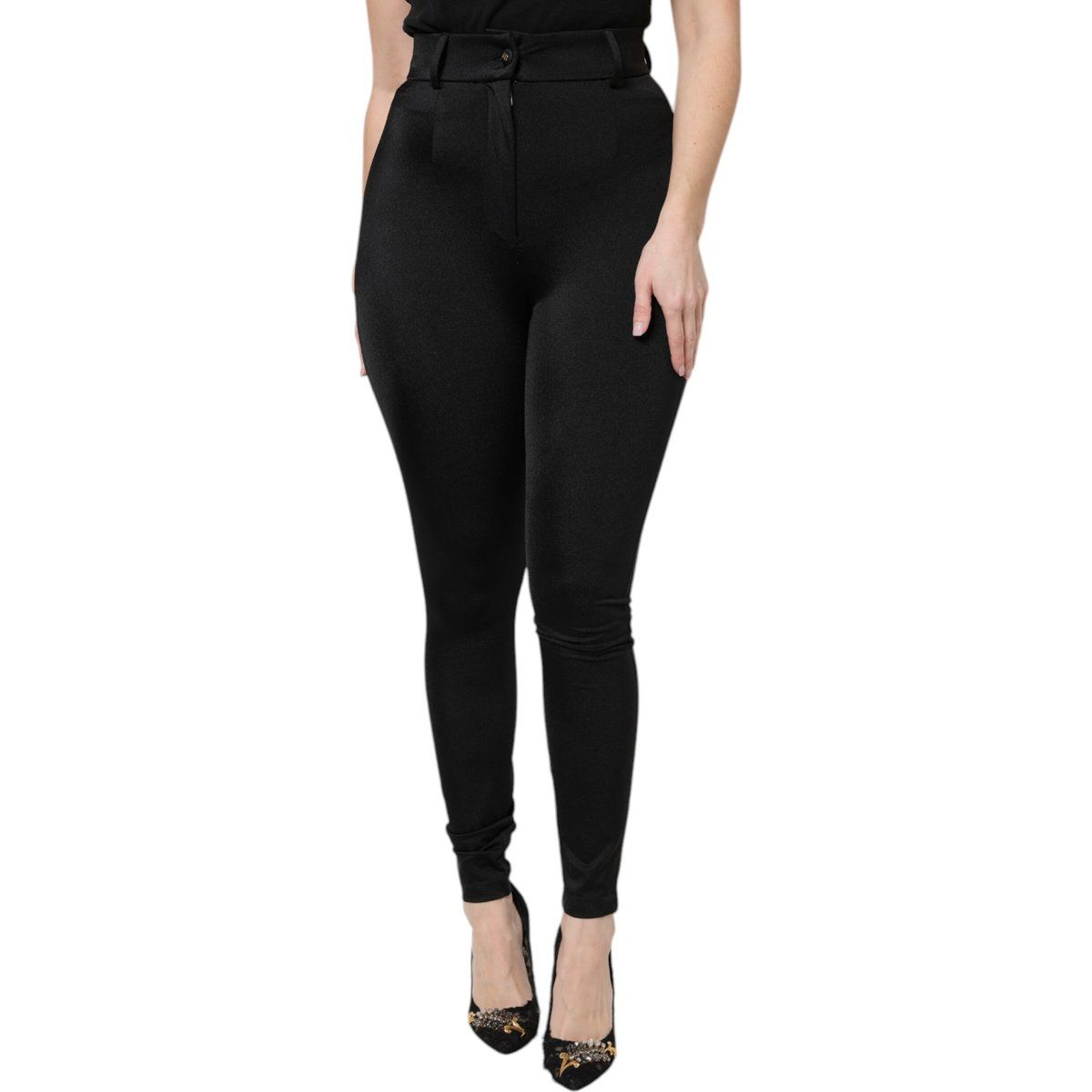 Hochgeschnittene Slim-Fit-Hosen