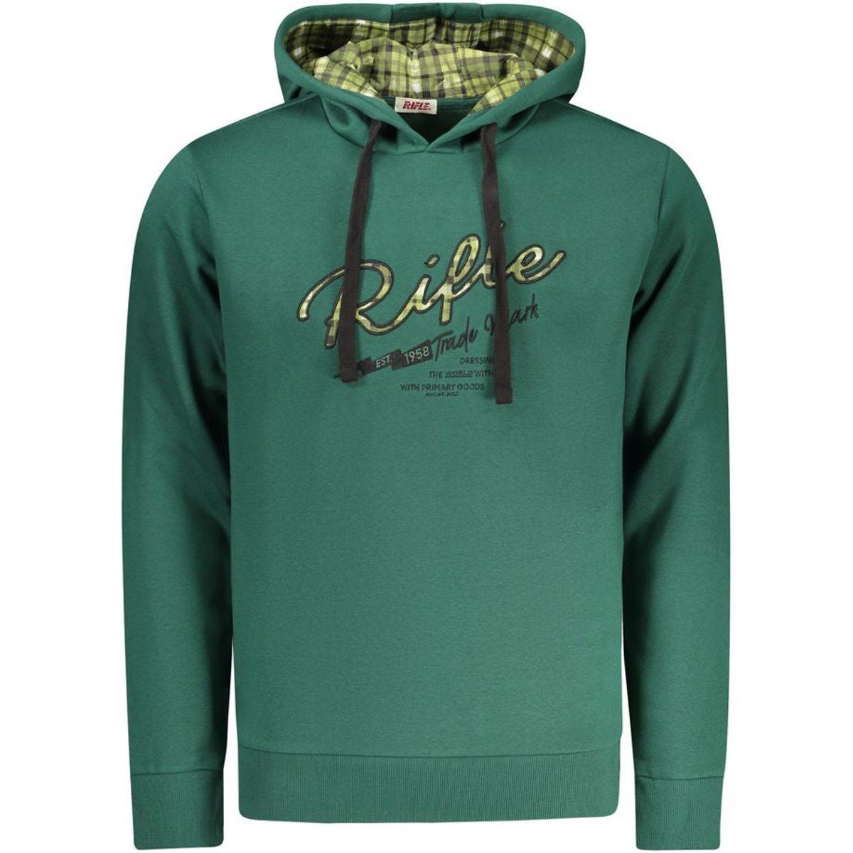 Grüner Herren Hoodie aus Baumwollmischung