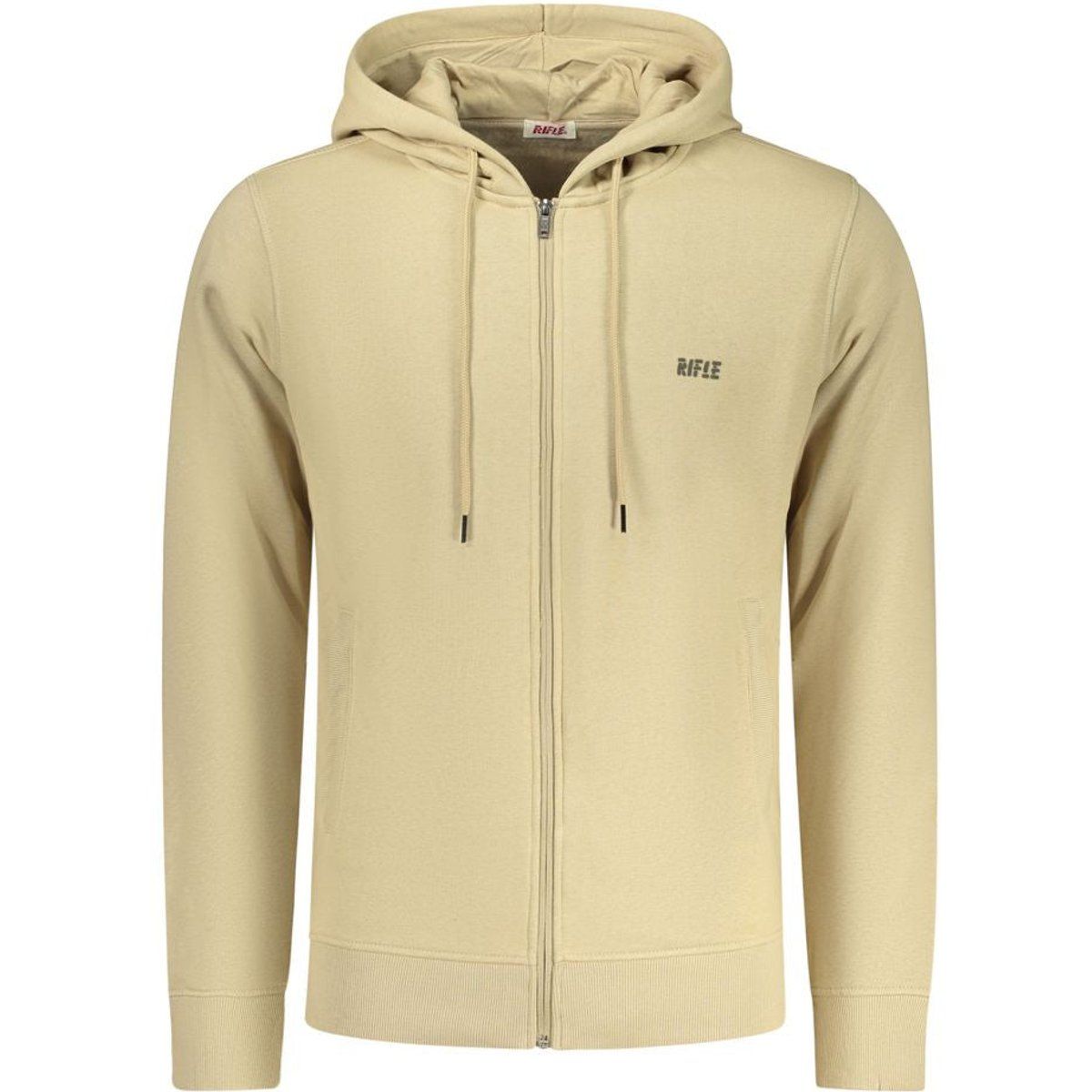 Lässiger beiger Baumwoll-Mischgewebe-Hoodie