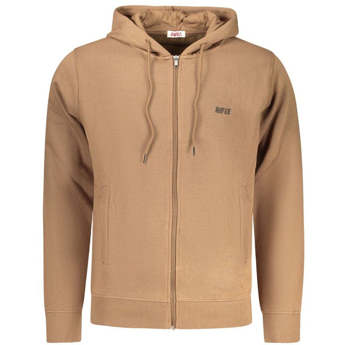 Herren Zip-Up Baumwollmischung Hoodie