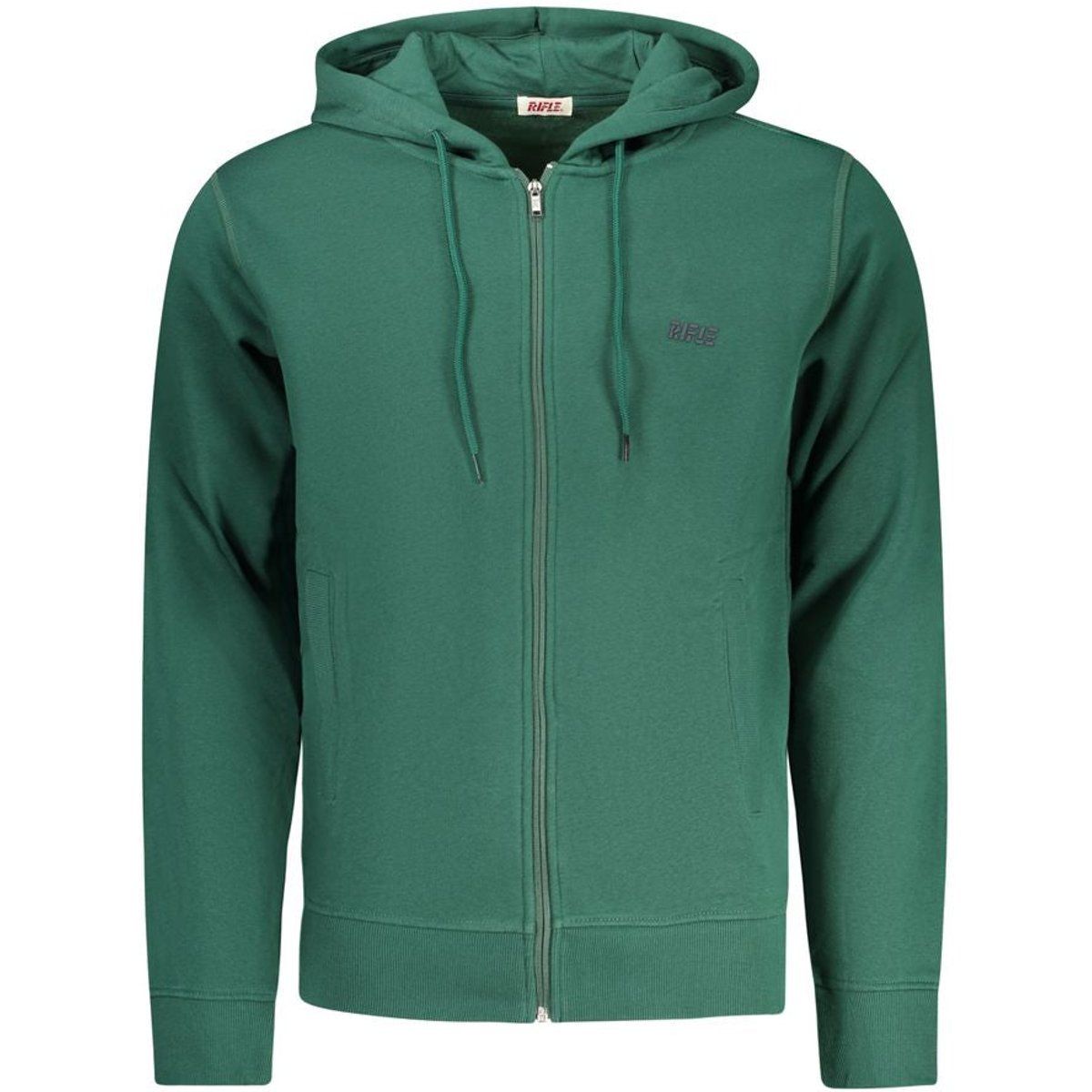 Kapuzenpullover aus Baumwollmischung mit Reißverschluss