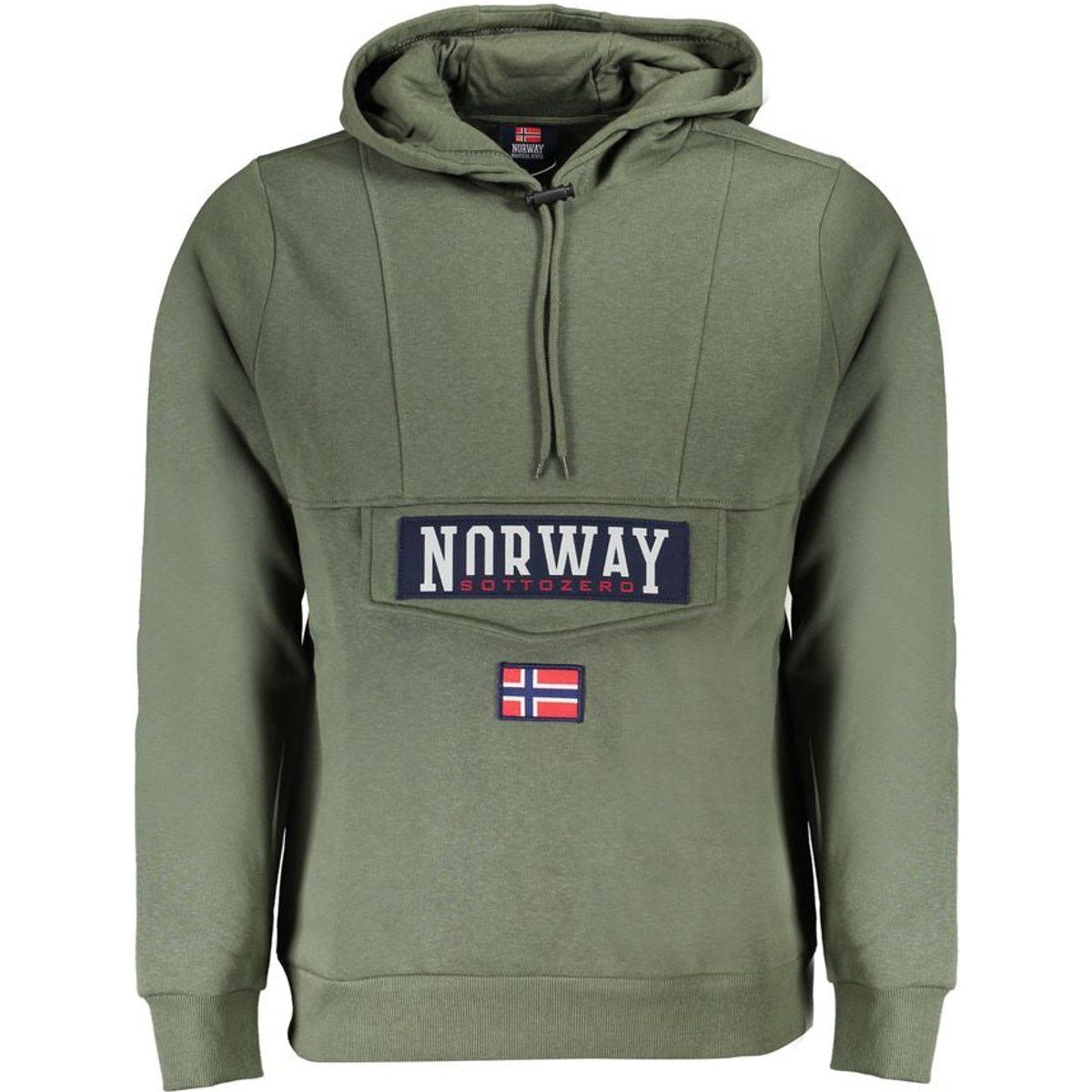 Herren Pullover Hoodie in Olivgrün