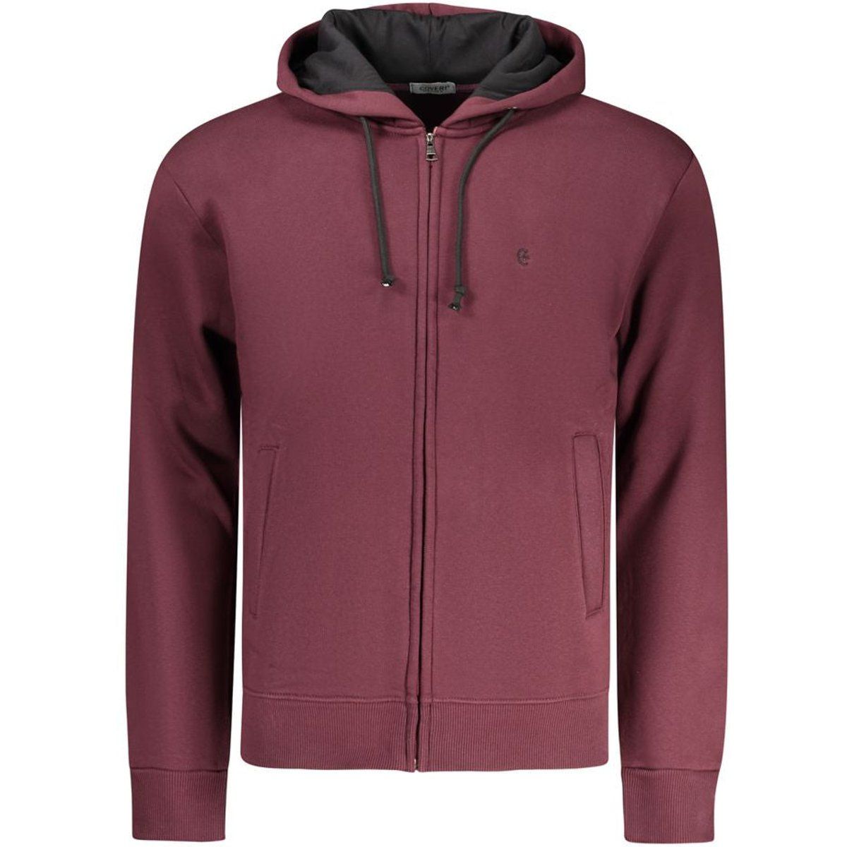 Herren Zip-Up Baumwollmischung Kapuzenpullover