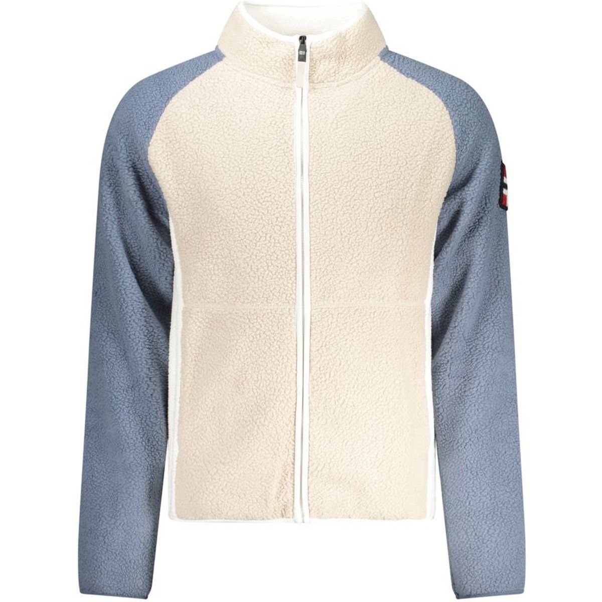 Colorblock Fleecejacke mit Reißverschluss