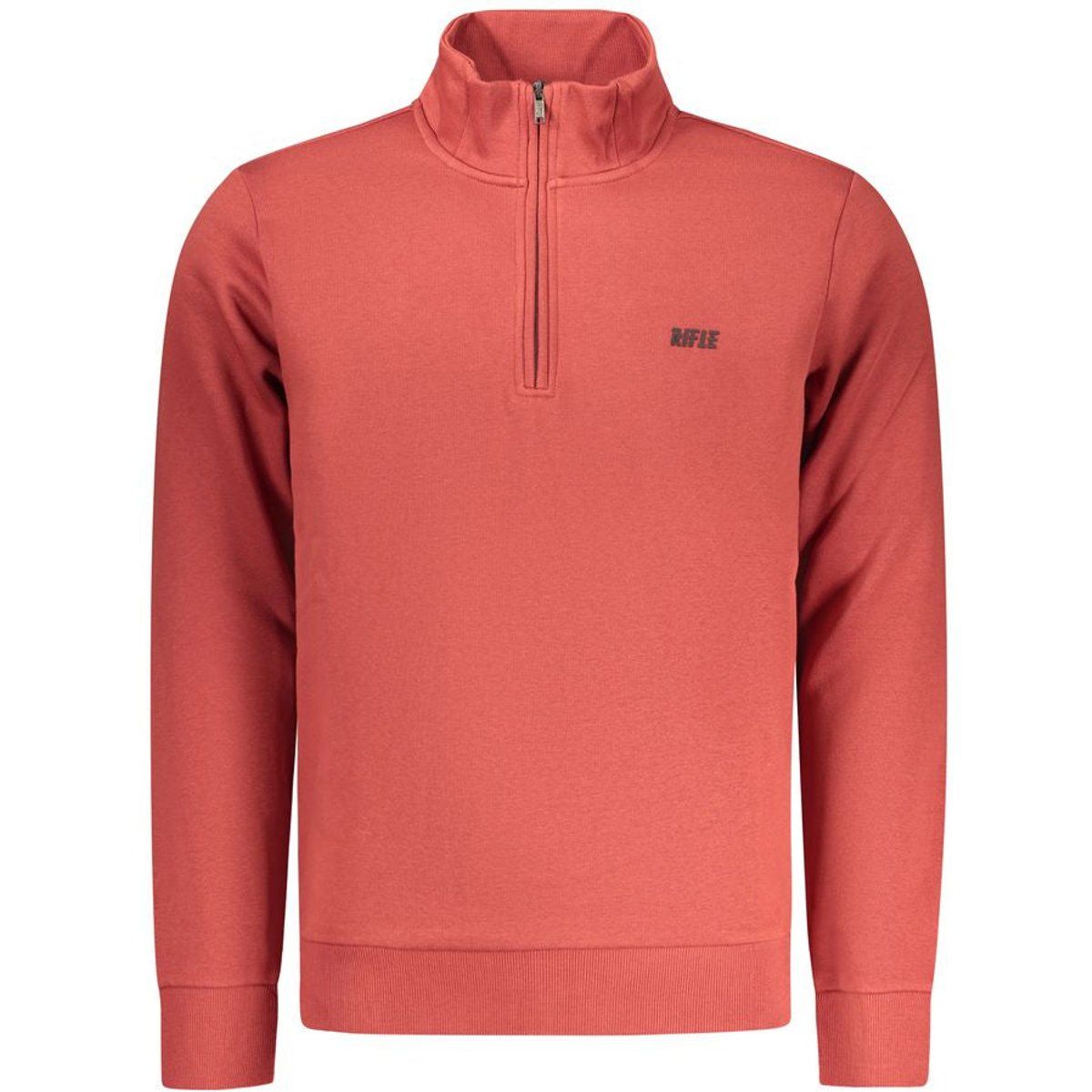 Lässiges Baumwollmischung Sweatshirt mit halbem Reißverschluss