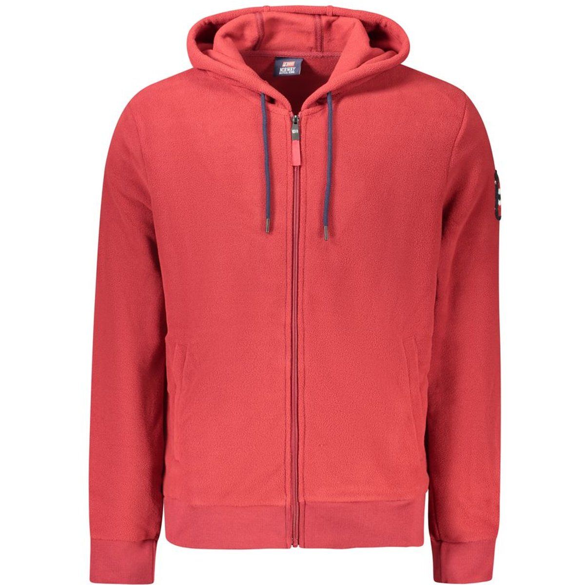 Lässiger Fleece-Kapuzenpullover mit Reißverschluss