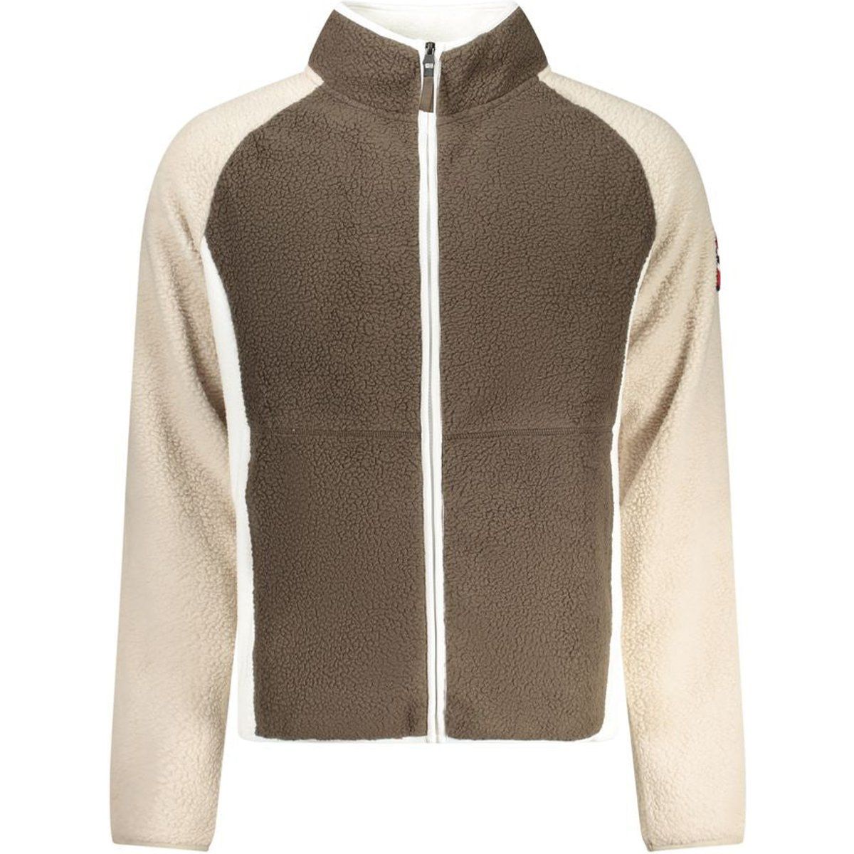 Zweifarbiger Fleece-Sweatshirt mit Reißverschluss