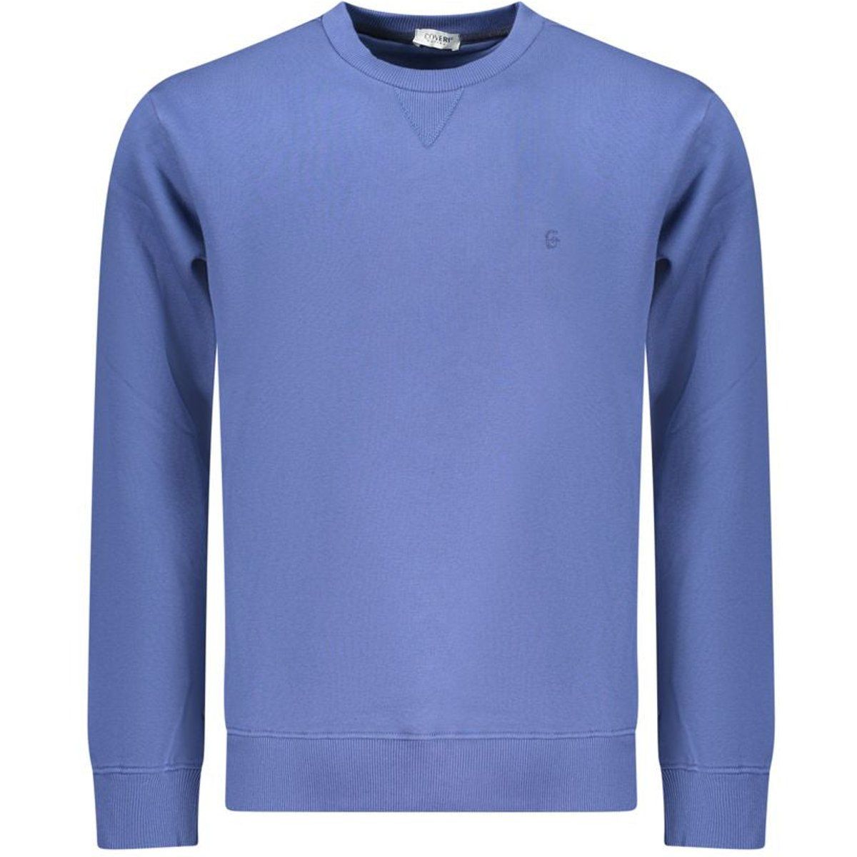 Herren Baumwoll-Sweatshirt in schlichtem Blau