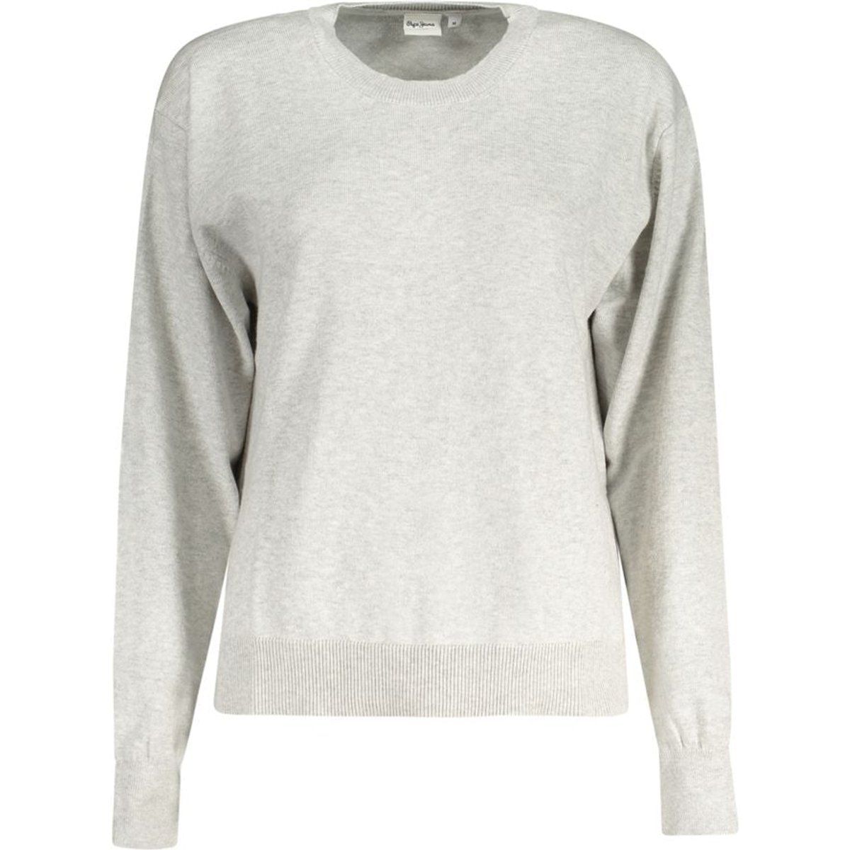 Klassischer Rundhals Baumwollmischpullover