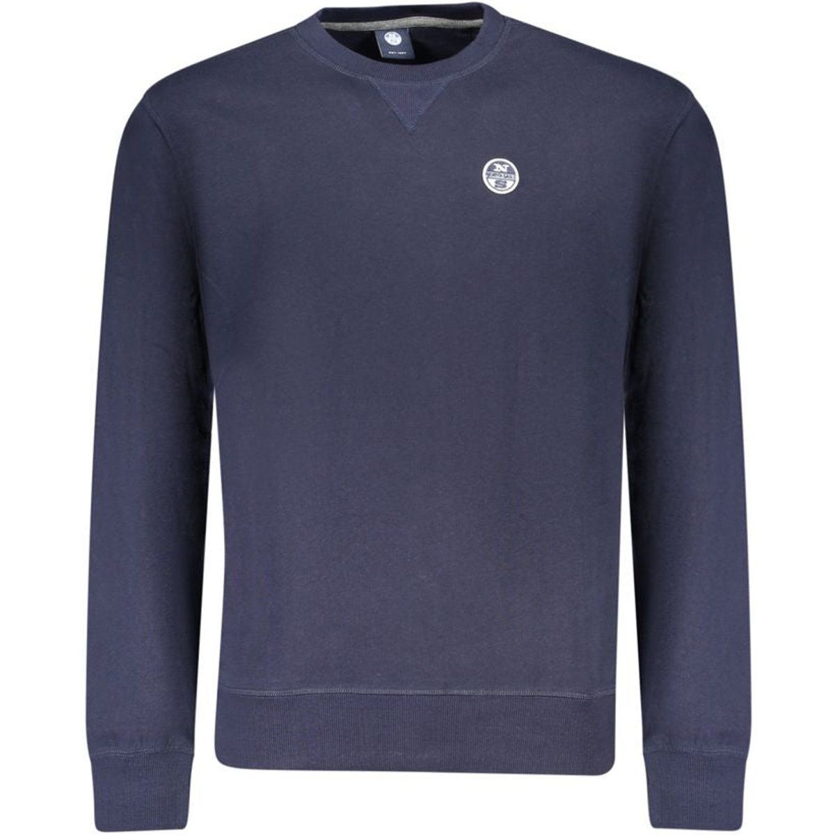 Marineblaues Baumwoll-Langarm-Sweatshirt