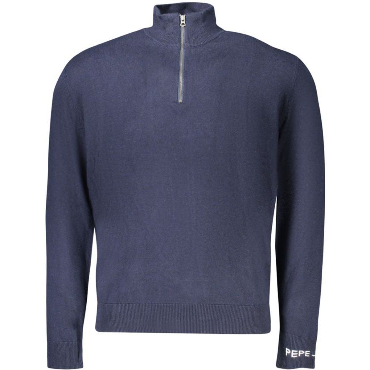 Baumwollmischung Herren Half-Zip-Pullover