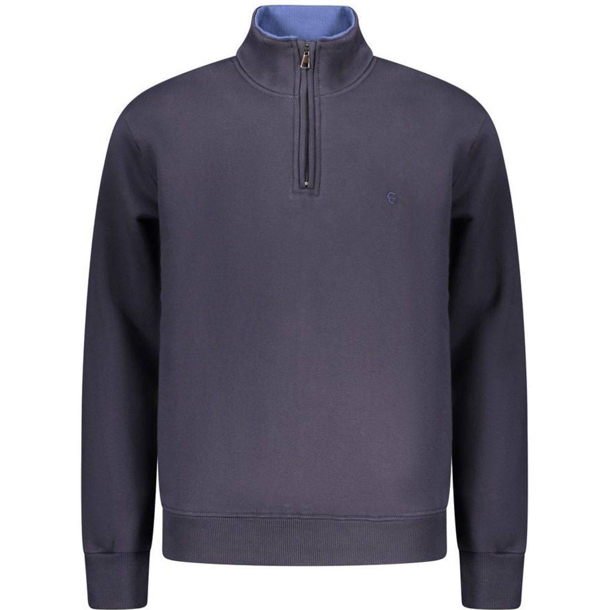 Stilvolles Baumwoll-Sweatshirt mit halbem Reißverschluss