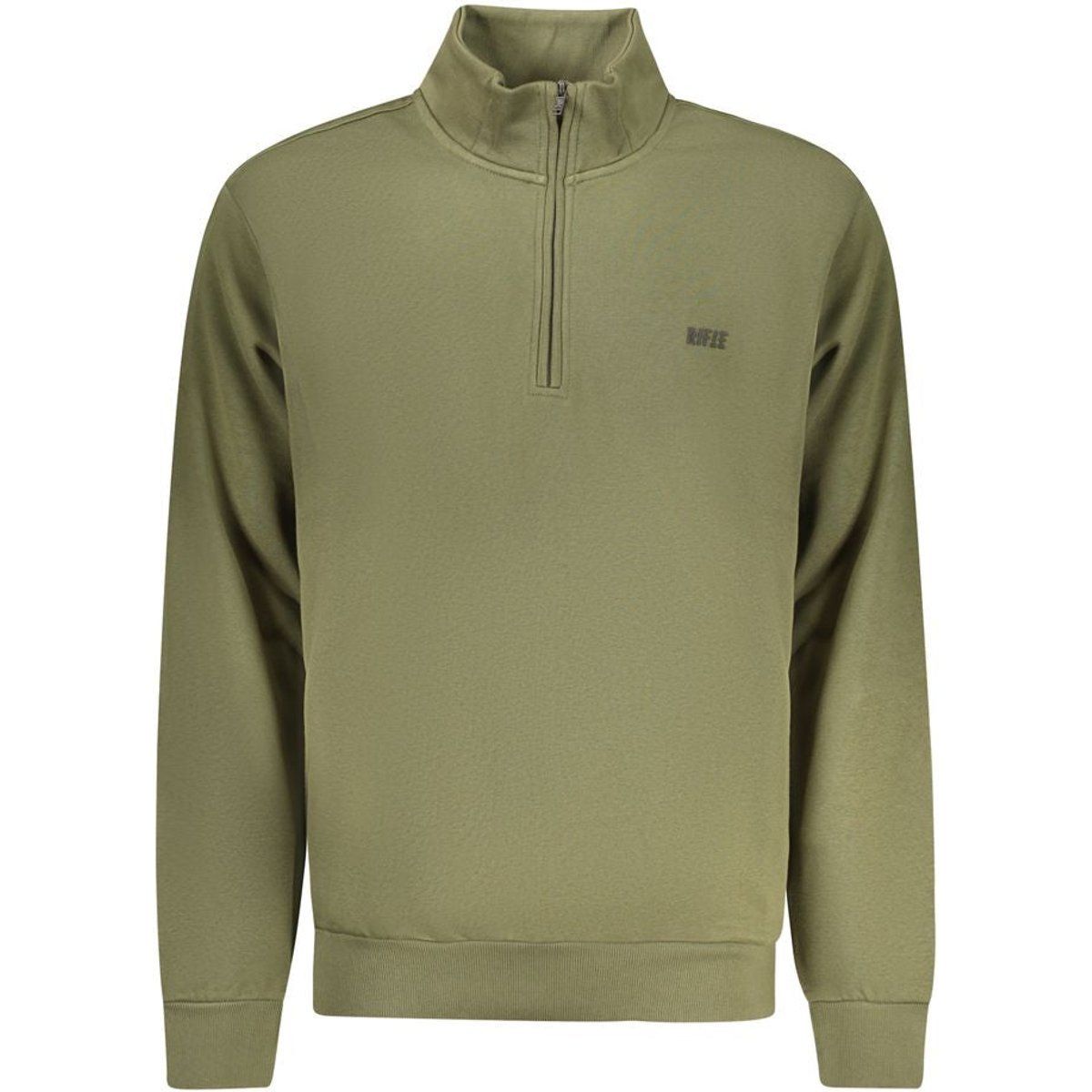 Herren Baumwoll-Sweatshirt mit halbem Reißverschluss