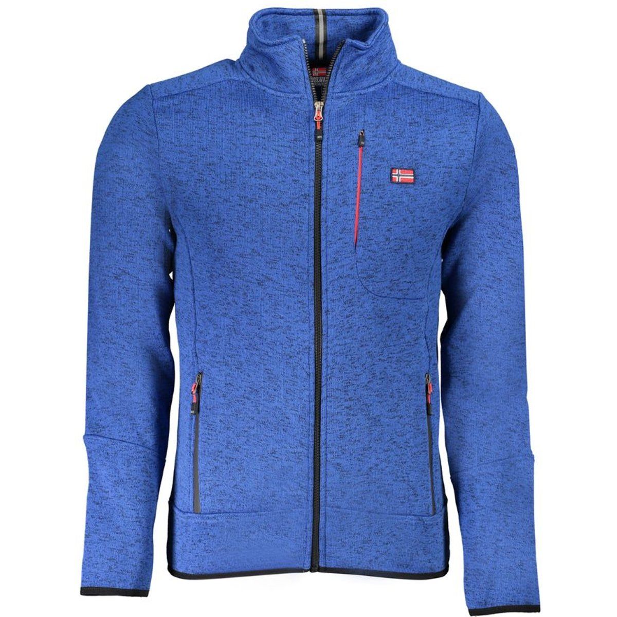 Blaue Fleecejacke mit Reißverschluss
