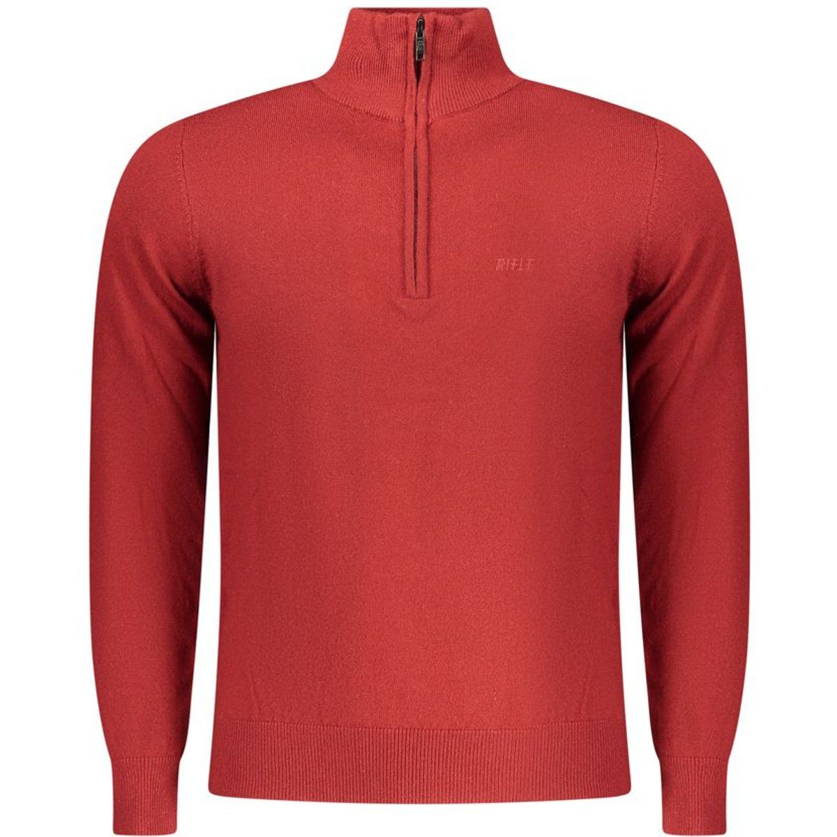 Herren Strickpullover mit kurzem Reißverschluss