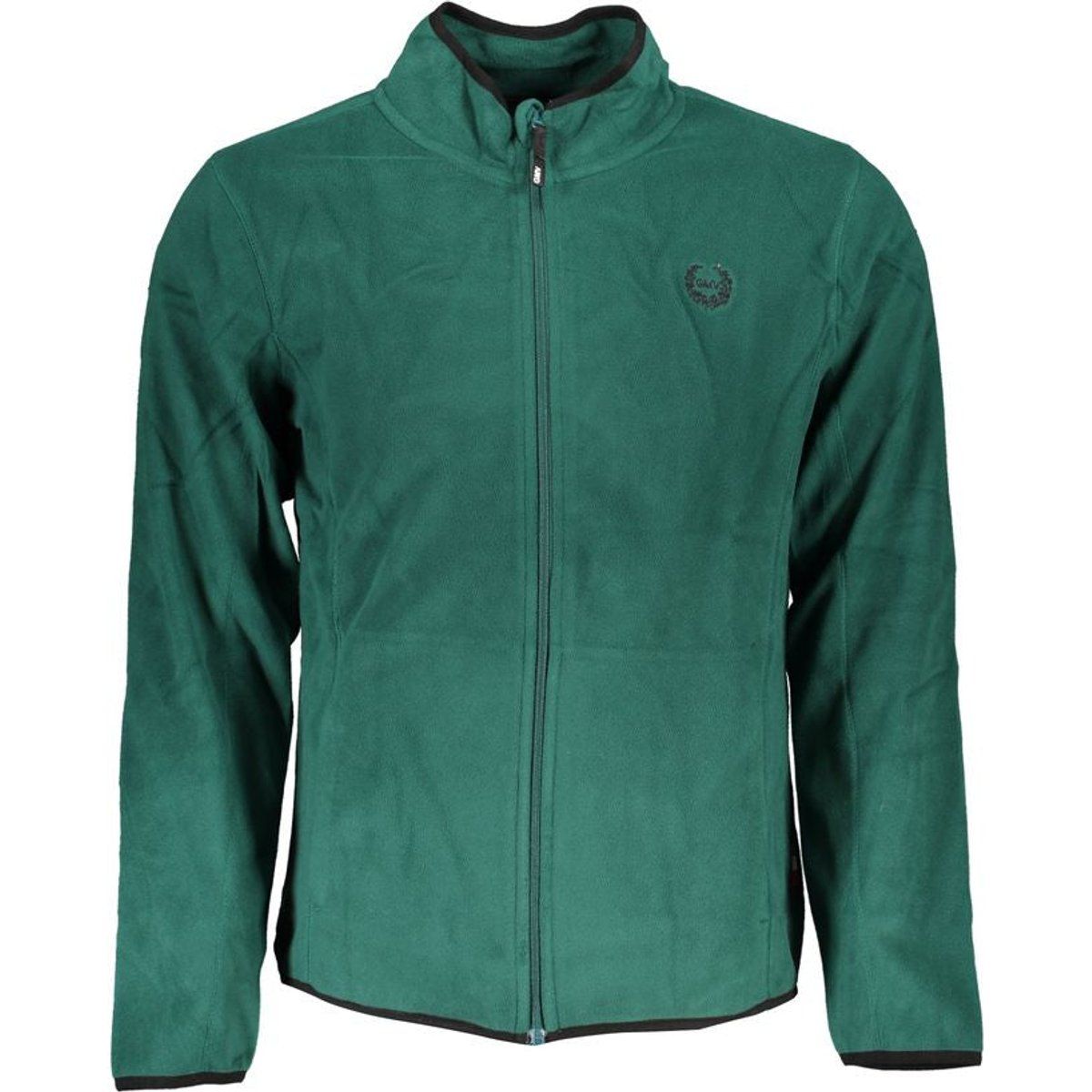 Grünes Fleece-Sweatshirt mit Reißverschluss für Herren