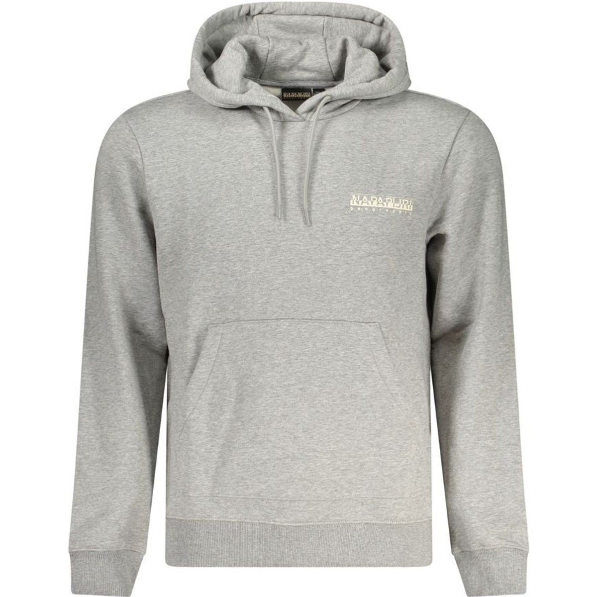 Herren Kapuzenpullover mit Logo, Grau meliert