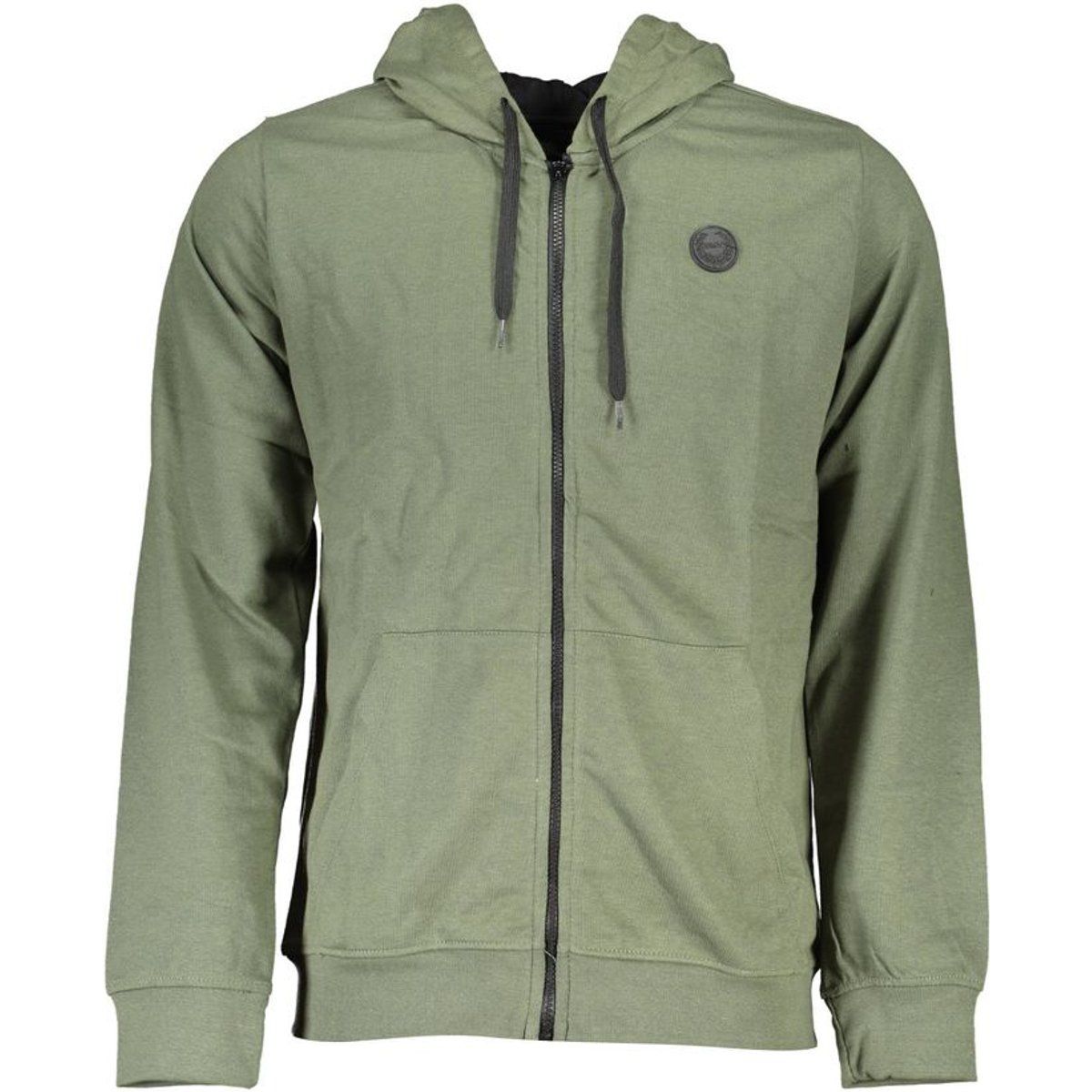 Lässiger Baumwollmischungs-Kapuzenpullover mit Reißverschluss