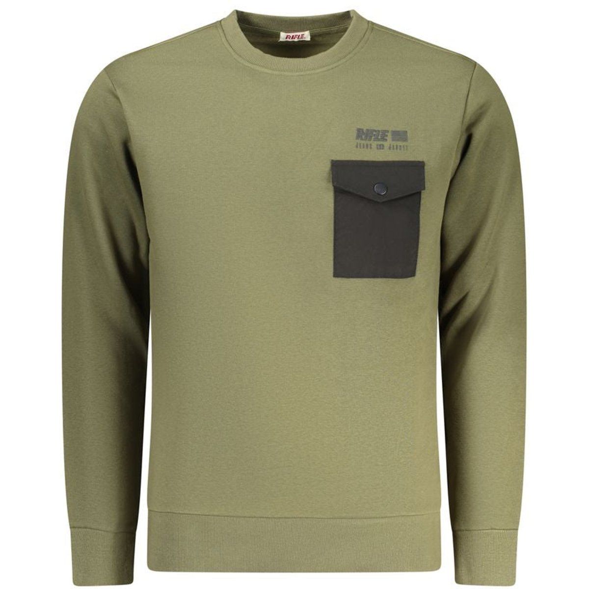 Lässiges Herren-Sweatshirt mit Rundhalsausschnitt und Tasche