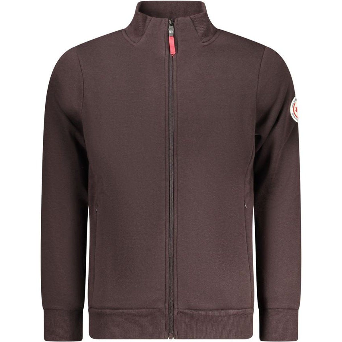 Herren Sweatshirt aus braunem Baumwollmischgewebe