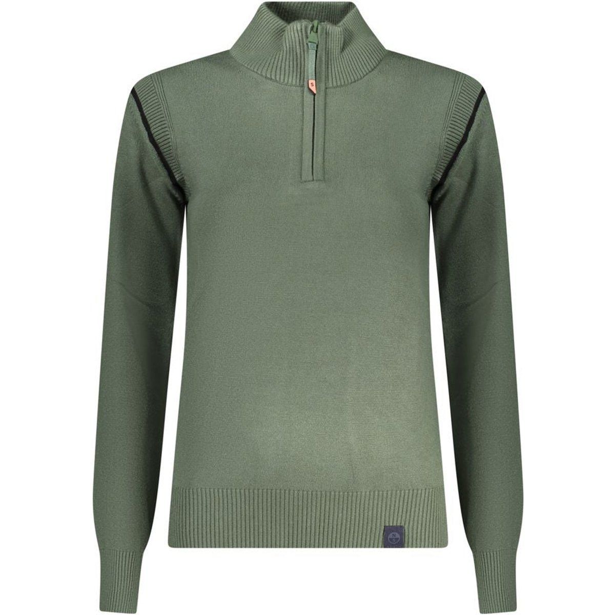 Damen Viskosemischung Half-Zip Pullover
