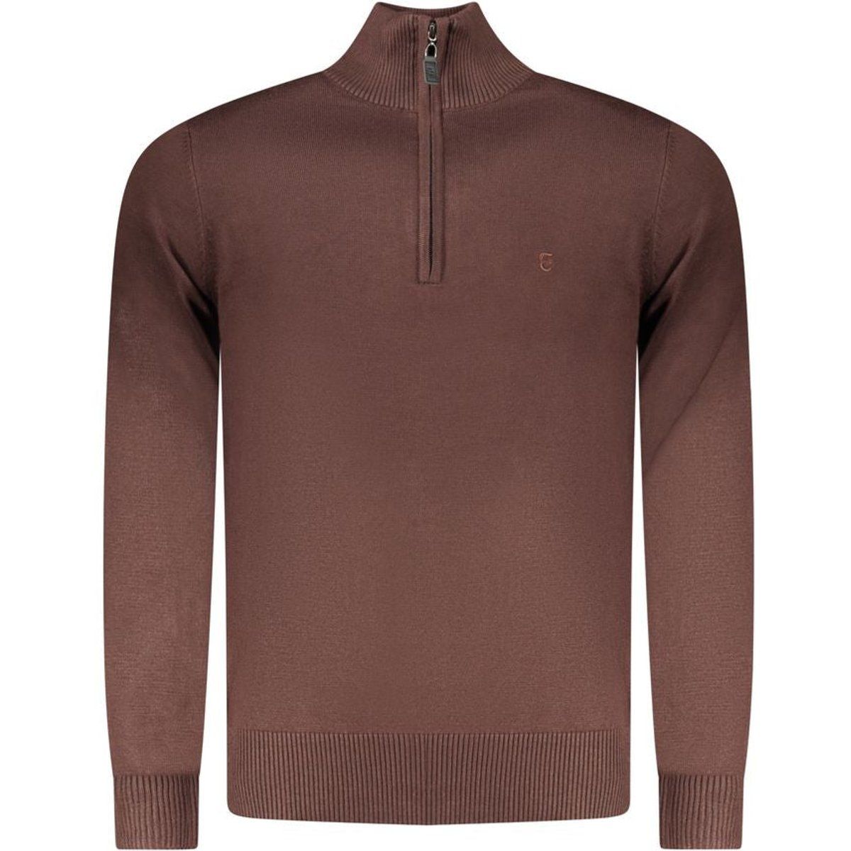 Herren Strickpullover aus Viskose mit halbem Reißverschluss