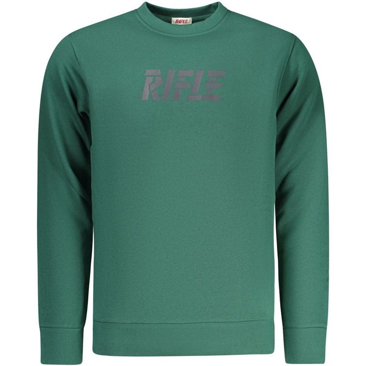 Grünes Baumwoll-Sweatshirt mit Logo für Herren