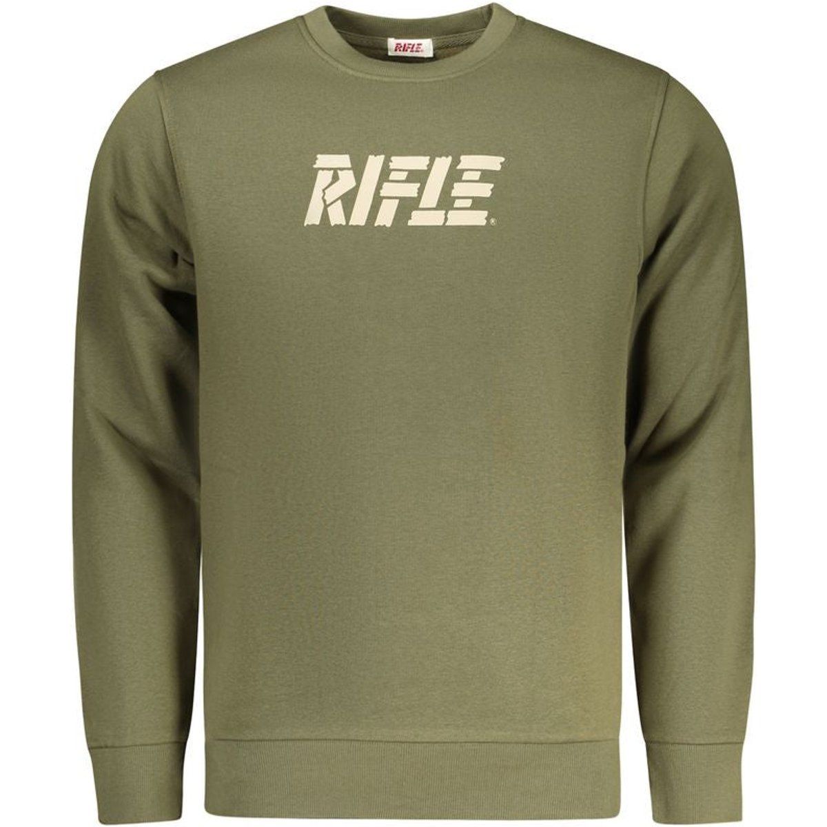 Herren Sweatshirt aus grünem Baumwollmischgewebe
