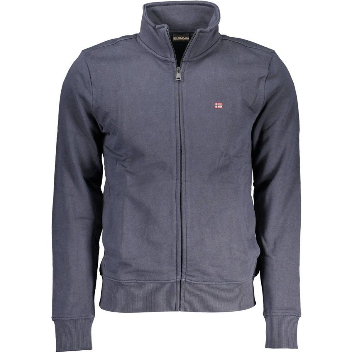 Napapijri Blaues Baumwoll-Sweatshirt mit Reißverschluss