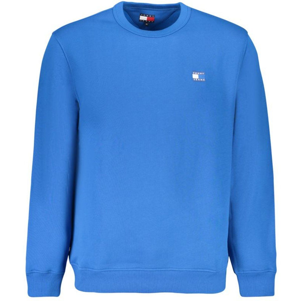 Klassisches blaues Baumwoll-Rundhals-Sweatshirt