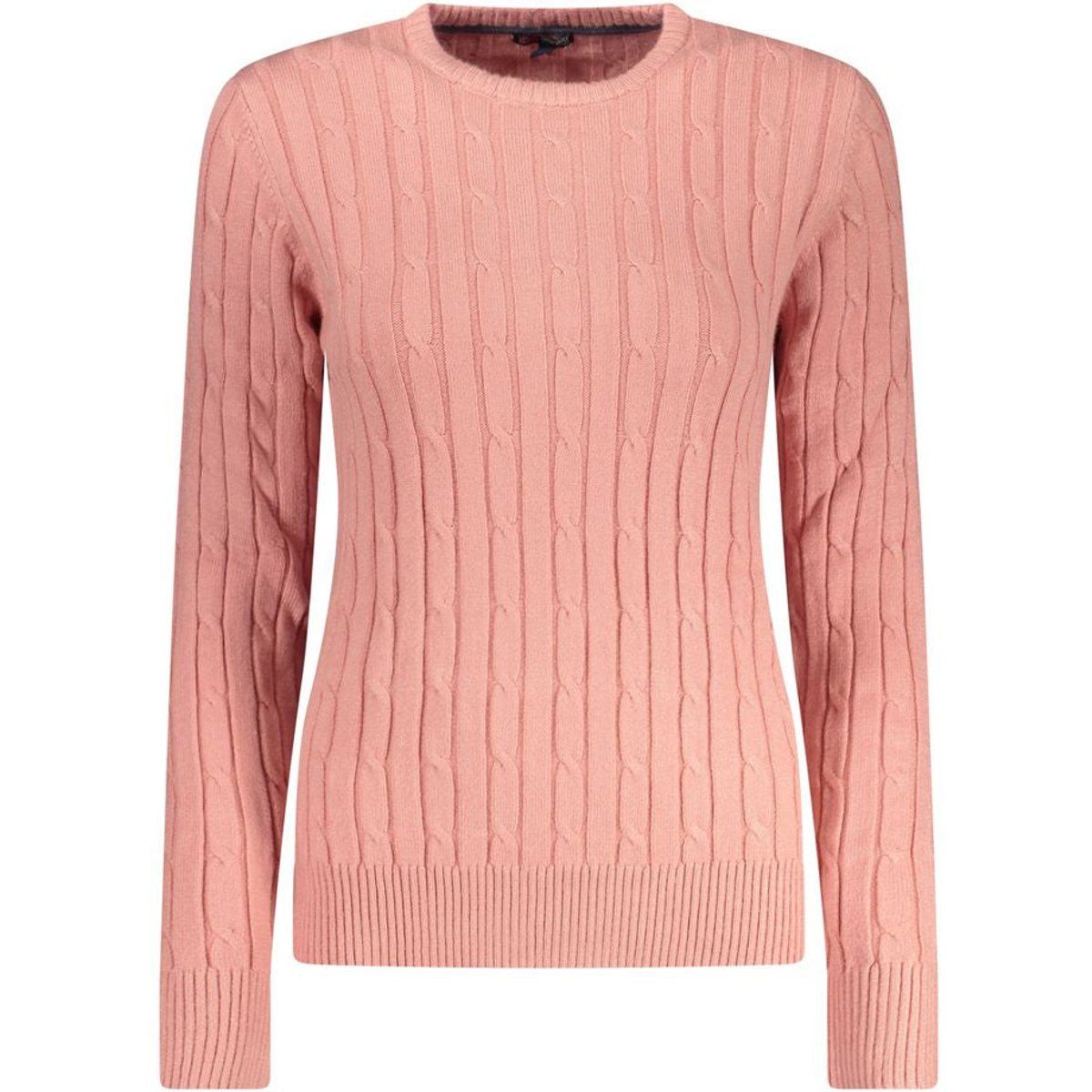 Zopfstrickpullover mit Rundhalsausschnitt