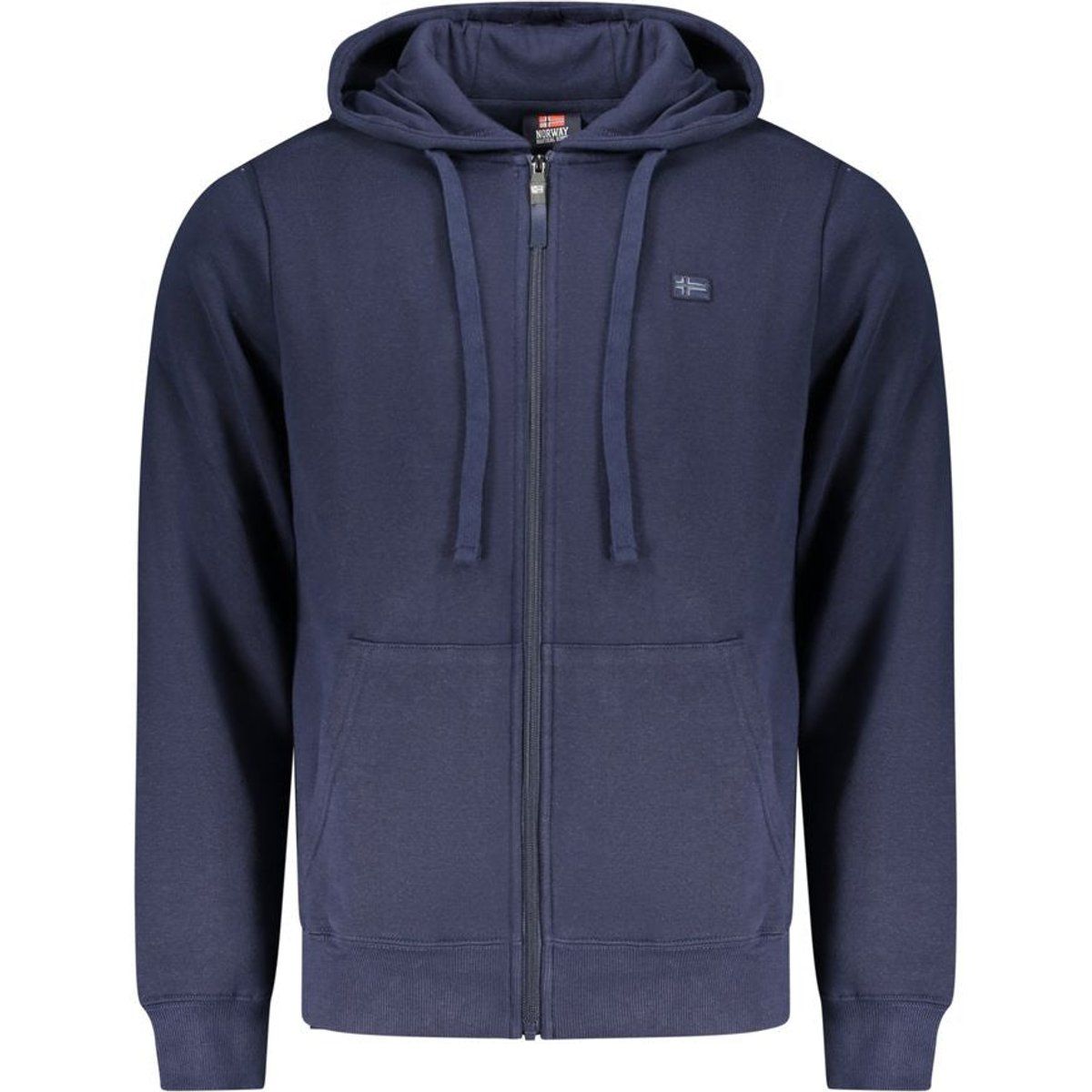 Herren Zip-Up Baumwollmischung Kapuzenpullover
