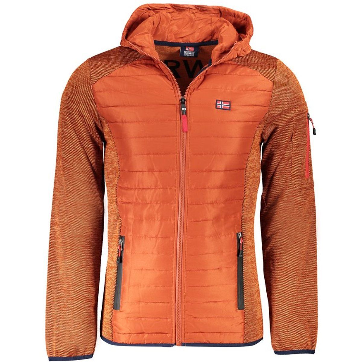 Sportliche Kapuzenjacke mit Steppeinsatz
