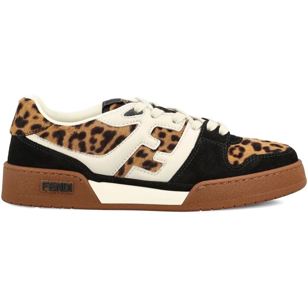 Low-Top-Sneaker mit Leopardenmuster