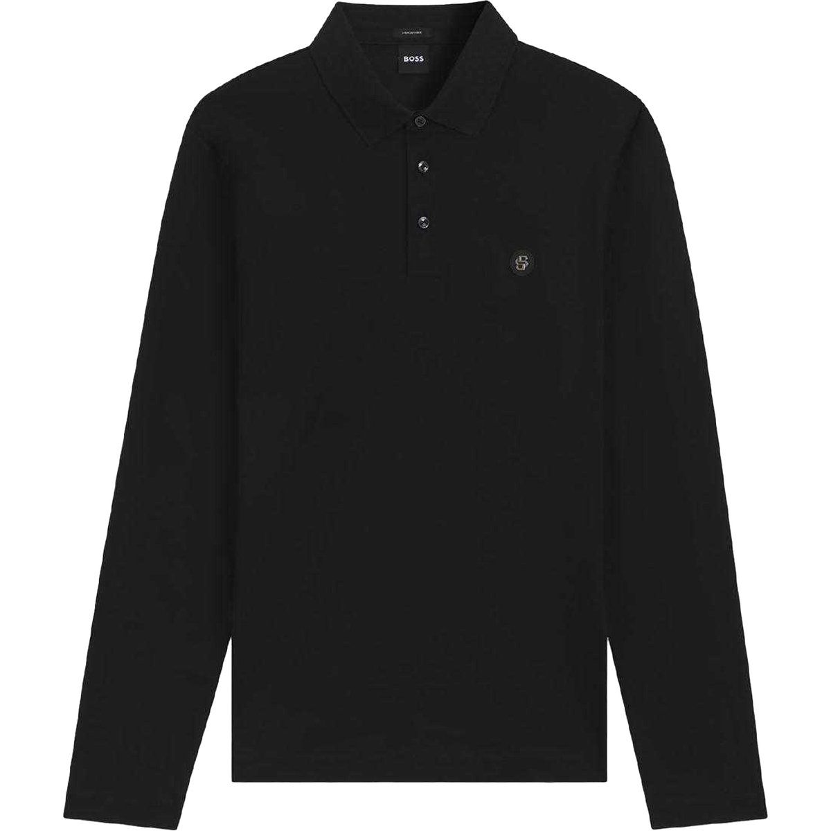 Herren Langarm Monogramm Poloshirt