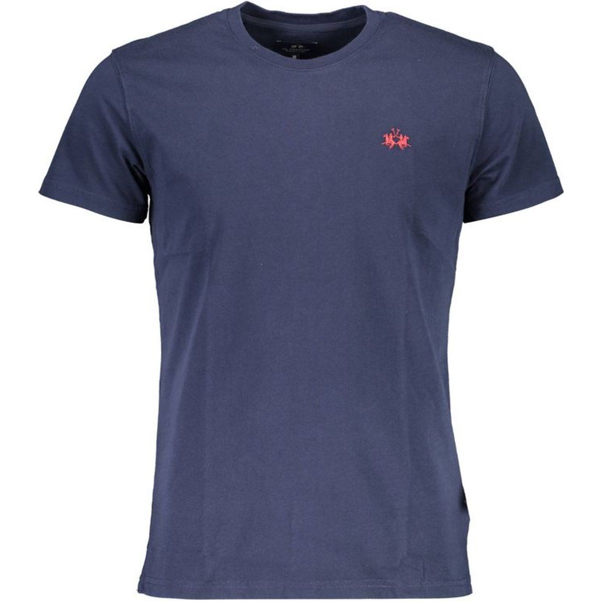 Herren Blaues Baumwoll T-Shirt mit Rundhalsausschnitt