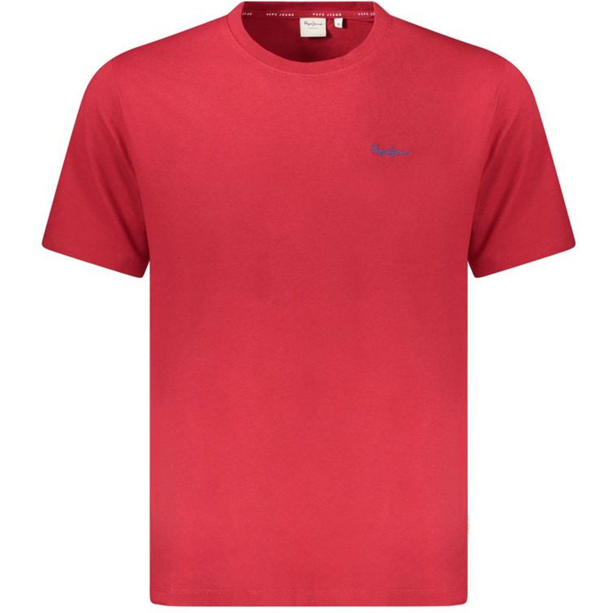 Modernes rotes T-Shirt mit Rundhalsausschnitt