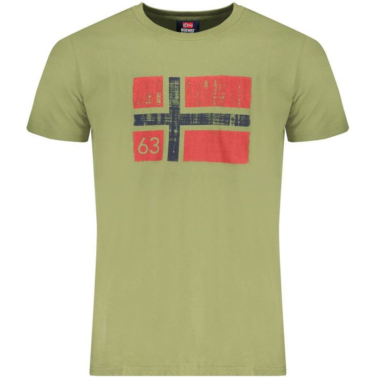 T-Shirt mit Norwegen-Flaggen-Grafikdruck