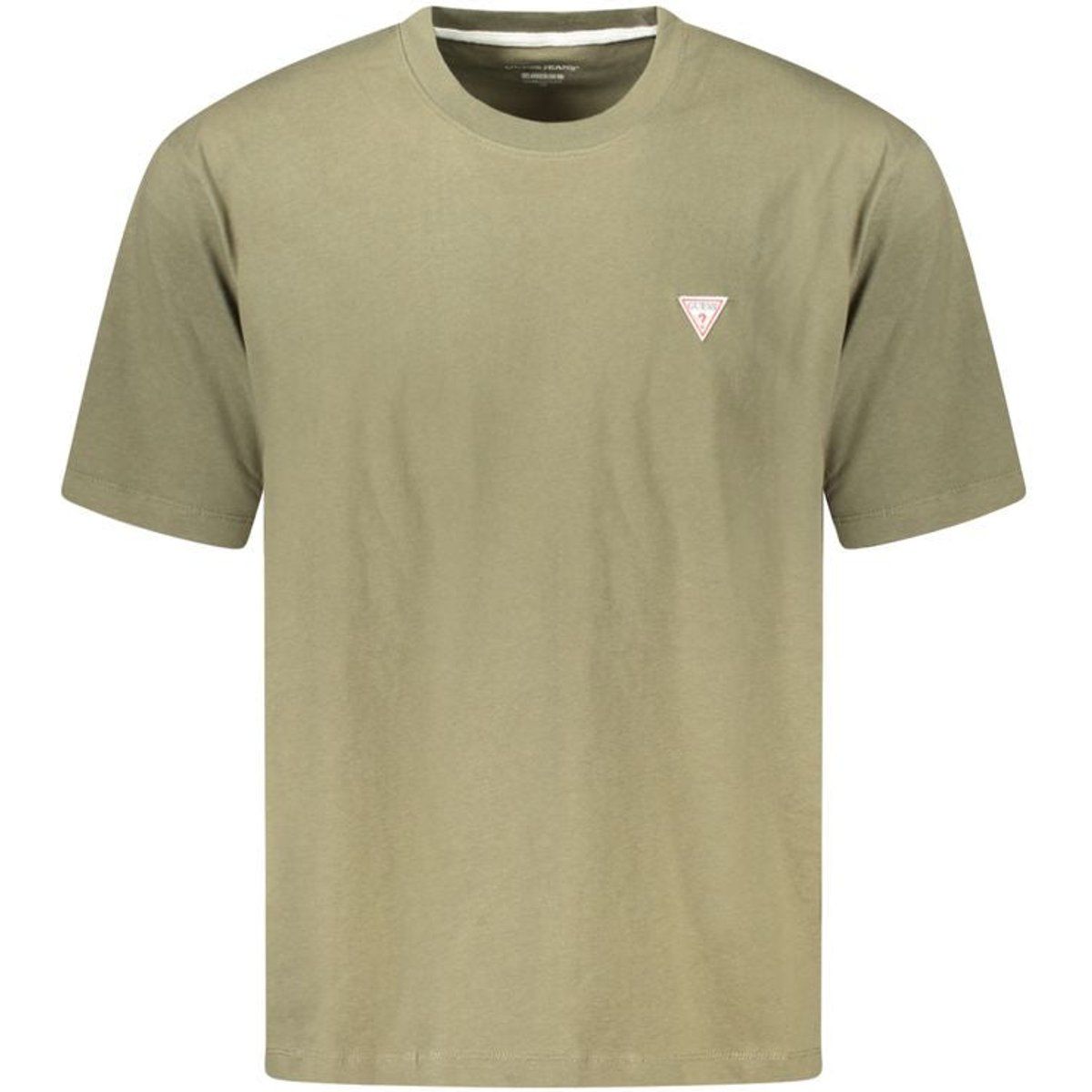 Klassisches olivfarbenes Baumwoll-T-Shirt