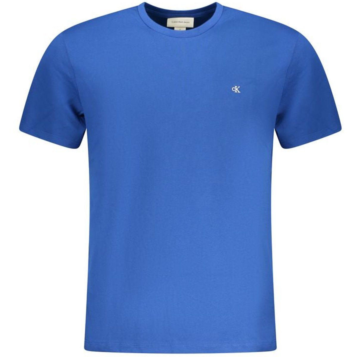 Klassisches blaues Baumwoll-Logo-T-Shirt